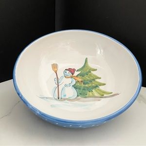 Blue Snowman Serving Bowl by Vietri